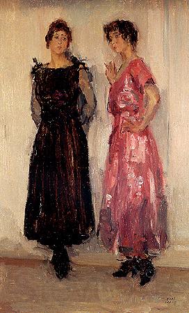 Isaac Israels Two models Norge oil painting art